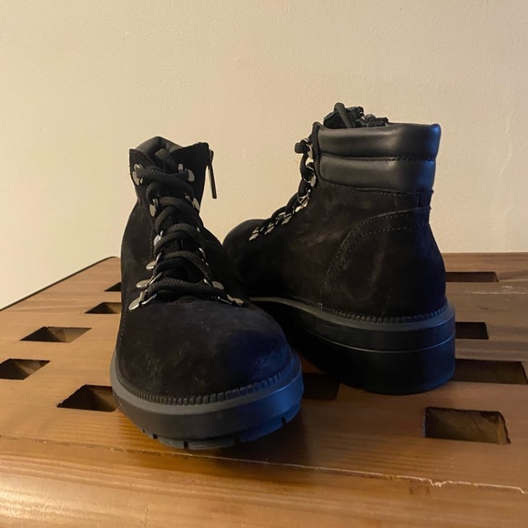 LEATHER LACE UP BOOTS brand new size 9 1/2 - Picture 3 of 6